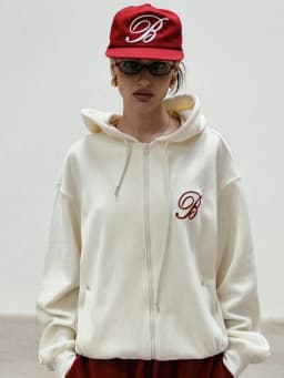 American Style Loose Casual Hoodie Women's Trendy Red Embroidery Lazy Style Sweatshirt Comfortable Breathable Long Sleeve