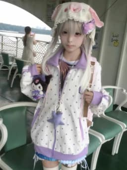HOUZHOU Y2k White Cutecore Juminocore Polka Dot Women Zipper Hoodies Sweet Long Sleeve Japanese Style Coat Kawaii Loose Casual
