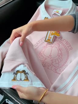 Korean Style Chic Embroidered Oversized Fleece Hoodie Women's Autumn Winter Thickened Cotton Sweatshirt Trendy  Collar