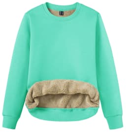 TACVASEN Winter Sherpa Lined Sweatshirt Womens Thick Warm Fleece Sweatshirts Home Party Casual Hoodies Streetwear Pullover Tops