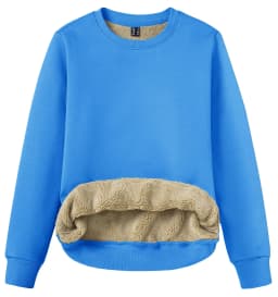 TACVASEN Winter Sherpa Lined Sweatshirt Womens Thick Warm Fleece Sweatshirts Home Party Casual Hoodies Streetwear Pullover Tops