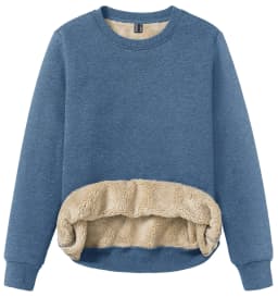 TACVASEN Winter Sherpa Lined Sweatshirt Womens Thick Warm Fleece Sweatshirts Home Party Casual Hoodies Streetwear Pullover Tops