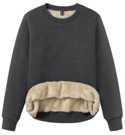 TACVASEN Winter Sherpa Lined Sweatshirt Womens Thick Warm Fleece Sweatshirts Home Party Casual Hoodies Streetwear Pullover Tops