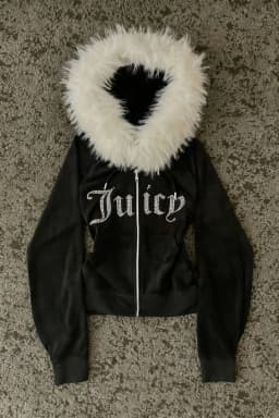 Harajuku y2k Millennial Hottie American retro fur collar piecing hoodie zipper hoodie female fall/winter hip hop zipper jacket