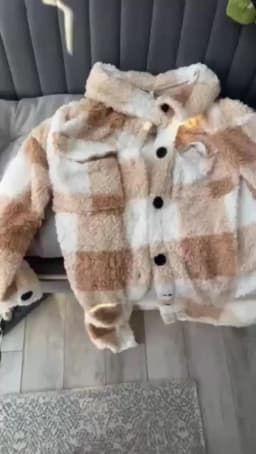 Women Long Plaid Fleece Sweatshirt Coat Autumn Winter Turn Down Collar Long Sleeve Pocket Button Loose Flurry X-Long Trench Coat