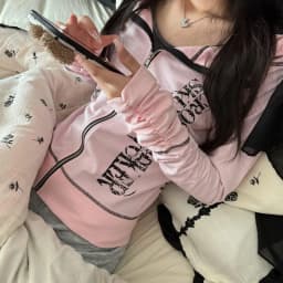 Harajuku Y2k Gothic Hooded Coat Women 2026 Spring New Casual All-match Jackets Subcultural Japanese Black Tops Mujer Sweatshirt