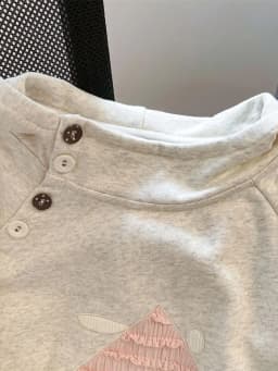 Spring Cute Print Sweatshirt Women Long Sleeve Sweet Kawaii Pullover Japan Loose Female Preppy Style Buttons Vintage Hooded Tops