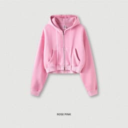 ZODF Retro 2025 Winter Women Short Zipper Hoodies Female Girls Loose 355gsm Thick Fleece Hooded Zip-up Coat Streetwears HY0448