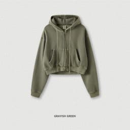 ZODF Retro 2025 Winter Women Short Zipper Hoodies Female Girls Loose 355gsm Thick Fleece Hooded Zip-up Coat Streetwears HY0448
