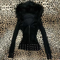 2026 Fall Winter Gothic Y2K Women's Hoodie Sexy Slim Casual Chic Fur Collar Cardigan Sweatshirt Grunge Harajuku Gyaru Streetwear