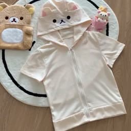 HOUZHOU Y2k Harajuku Streetwear Hoodies Women Japanese Style Kawaii Sweet Cute Cartoon Print Zipper Sweatshirt Soft Girl New