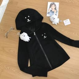 HOUZHOU Y2k Harajuku Streetwear Hoodies Women Japanese Style Kawaii Sweet Cute Cartoon Print Zipper Sweatshirt Soft Girl New