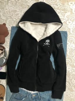 Subculture Cross Y2k Lamb Wool Jackets Women Gothic Hoodies Skull Grunge Zipper Streetwear Harajuku Female Vintage Casual Coat