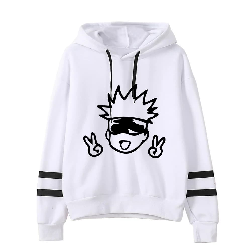 Anime Jujutsu Kaisen Hoodie Woman Gojo Satoru Graphic Hoodies Japanese Fashion Cartoon Hooded Long Sleeve Pullovers Winter Tops