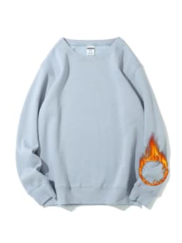 Streamgirl Basic Winter Velvet Sweatshirt For Women Fleece Pullovers Dark Gray Warm Loose Sweatshirt Women Velvet Winter Tops