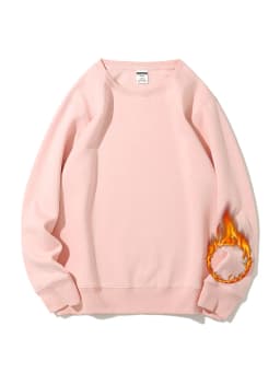 Streamgirl Basic Winter Velvet Sweatshirt For Women Fleece Pullovers Dark Gray Warm Loose Sweatshirt Women Velvet Winter Tops