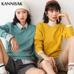 Women Sweatshirt 2025 Spring Autumn Multi-colors Fashion Korean O-neck Cotton Loose Womens Sweatshirts Vintage Solid Pullovers