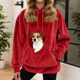Plus Size 2xl Fleece Hoodies Sweatshirt Pet Carrier Thicken Top Animal Pouch Lovers Hoody Cat Pullover Breathable Sweatshirts