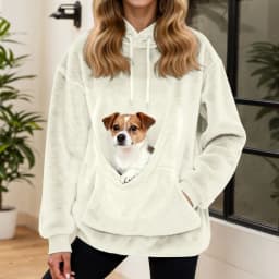 Plus Size 2xl Fleece Hoodies Sweatshirt Pet Carrier Thicken Top Animal Pouch Lovers Hoody Cat Pullover Breathable Sweatshirts