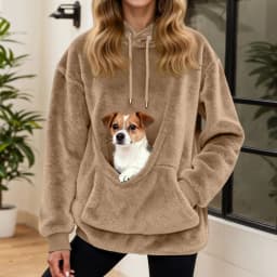 Plus Size 2xl Fleece Hoodies Sweatshirt Pet Carrier Thicken Top Animal Pouch Lovers Hoody Cat Pullover Breathable Sweatshirts
