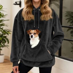 Plus Size 2xl Fleece Hoodies Sweatshirt Pet Carrier Thicken Top Animal Pouch Lovers Hoody Cat Pullover Breathable Sweatshirts