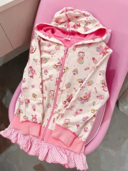 Autumn Subcultural Harajuku Y2k Hoodie Sweatshirts Cute Strawberry Rabbit Print Casual Jackets Loose Long Sleeve Coat Women