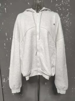 [LANMREM] Letter Hooded Sweatshirt For Women Zipper Cardigan Long Sleeve Casual Loose Top Fashion 2025 Autumn New 26D9799