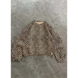 Deeptown Vintage Leopard Hoodies Women Y2k Oversized Animal Print Hooded Sweatshirts Pullovers Retro Grunge Hip Hop Streetwear