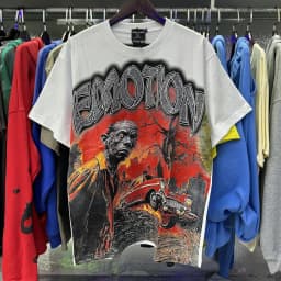 2026 NEW RMIXED EMOTION Rhinestone Shirt Streetwear Cotton Loose Round Neck Top Tees Oversized Tee Top Trendy
