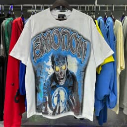 2026 NEW RMIXED EMOTION Rhinestone Shirt Streetwear Cotton Loose Round Neck Top Tees Oversized Tee Top Trendy
