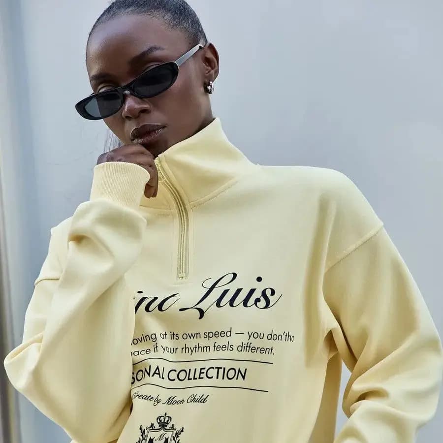 Sport Preppy-style Loose Sweatshirts Zipper Open Stand Collar Hoodie Apricot Retro Letter Print Full Sleeve Y2K Top Sweet Women