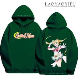 Cute Gift Sailor Moon Hoodie Casual Streetwear Harajuku Ladie Streetwear Tops Kawaii Drop Sleeves Hoody Unisex Clothing Pullover