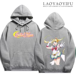 Cute Gift Sailor Moon Hoodie Casual Streetwear Harajuku Ladie Streetwear Tops Kawaii Drop Sleeves Hoody Unisex Clothing Pullover
