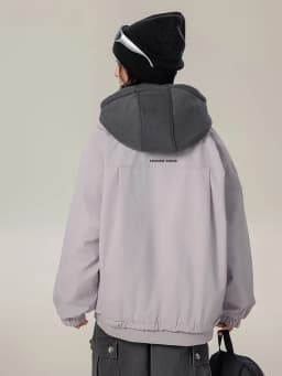 Thickened Cotton Jacket for Girls Autumn Winter Fashionable Stylish Coat with Hood Long Sleeve Zipper Closure  Color Out...