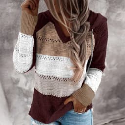 Customizable Hooded Women Casual Long Sleeve Knitted Hoody