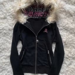 High street retro women hooded winter new item Harajuku multifunctional long sleeved wool warm zipper Gothic Y2K long sleeved
