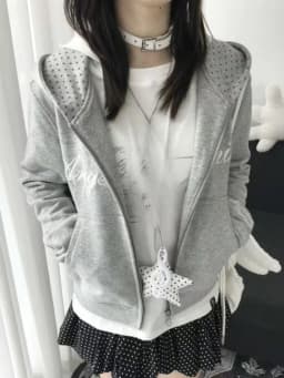 American Vintage Star Print Cardigan Y2k Streetwear Slim Zipper Sweatshirt Autumn Stand Up Collar Design Fashion Cropped Jacket