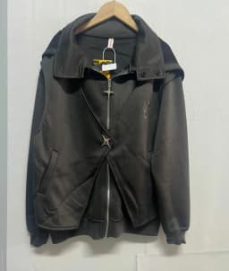 Fake Two Pieces Vintage Loose Zipper Sweatshirts Women Casual Streetwear Grunge Coats Y2k Aesthetic Oversized Stand Neck Hoodies