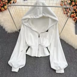 Y2k American Vintage Zip Up Hoodies 2000s Long Sleeve Subculture Hooded Sweatshirt Hot Girl Letter Short Slim Autumn Coat Chic