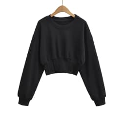 Loose Fit round Neck Short Sleeve Women's Sweatshirt Casual Style Long Sleeve Top Breathable Comfortable Spring Autumn New Ar...