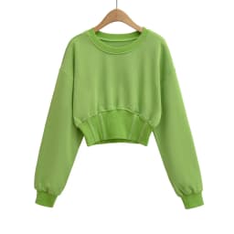 Loose Fit round Neck Short Sleeve Women's Sweatshirt Casual Style Long Sleeve Top Breathable Comfortable Spring Autumn New Ar...