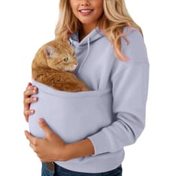 Cat Lovers Hoodies Pouch Dog Pet Hoodies For Women Casual Kangaroo Pocket Pullovers Solid Color Hooded Sweatshirt With Pockets