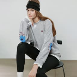 TOYOUTH Women Hoodies 2025 Winter NewAsymmetric Fleece-Lined Warm Contrast Color Spliced Fake Two-Piece Flower Niche Top