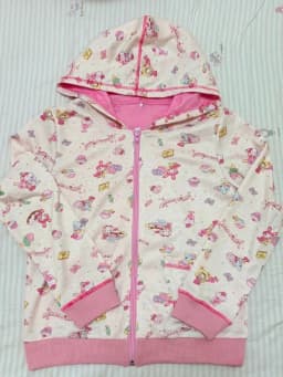 Japanese Kawaii Cute Cartoon Rabbit Print Hoodies Women Casual Grunge Lolita Hooded Sweatshirts Causal Preppy Pink Hoody Jacket