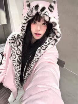 Y2k Aesthetic Leopard Patchwork Hoodies Women Casual Loose Harajuku Zipper Sweatshirt Preppy Style Vintage Gothic Grunge Jackets