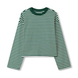 Women Long Sleeve Shirts Crew Neck Loose Sweatshirts Ladies Fall Casual Striped Top Streetwear