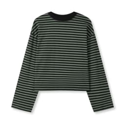 Women Long Sleeve Shirts Crew Neck Loose Sweatshirts Ladies Fall Casual Striped Top Streetwear