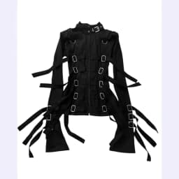 Y2K Light Subculture gothic punk Dark Style Casual Zipper Jacket Top 2000s Retro High Street Fashion Versatile Zipper Jacket Emo