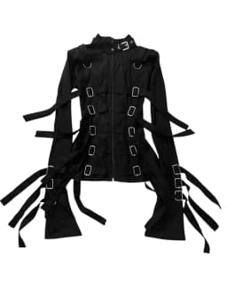 Y2K Light Subculture gothic punk Dark Style Casual Zipper Jacket Top 2000s Retro High Street Fashion Versatile Zipper Jacket Emo