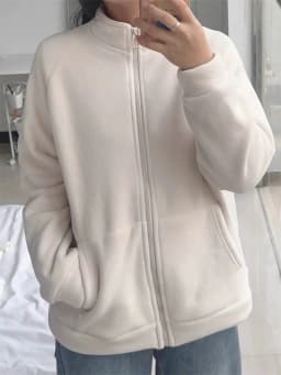 Thickened Fleece Stand Collar Open Cardigan Long Sleeve Sweatshirt Women's Autumn Winter Loose Lazy Style Fufu Jacket Warmth